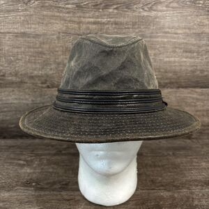 Scala Hat Safari Fedora Men's Large Brown Band Outdoor Handmade Headwear